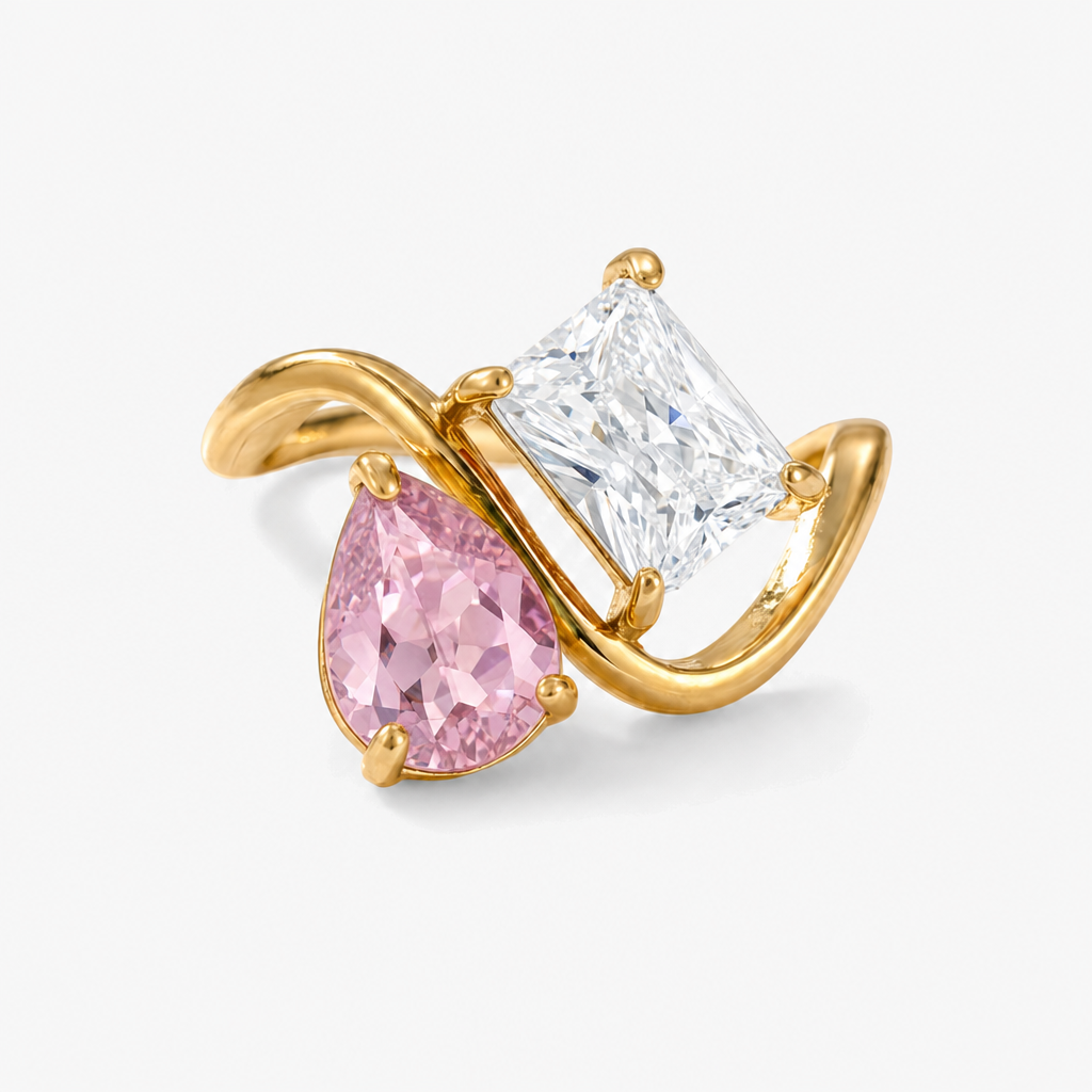Verity Birthstone Duo Ring — October & April birthstones