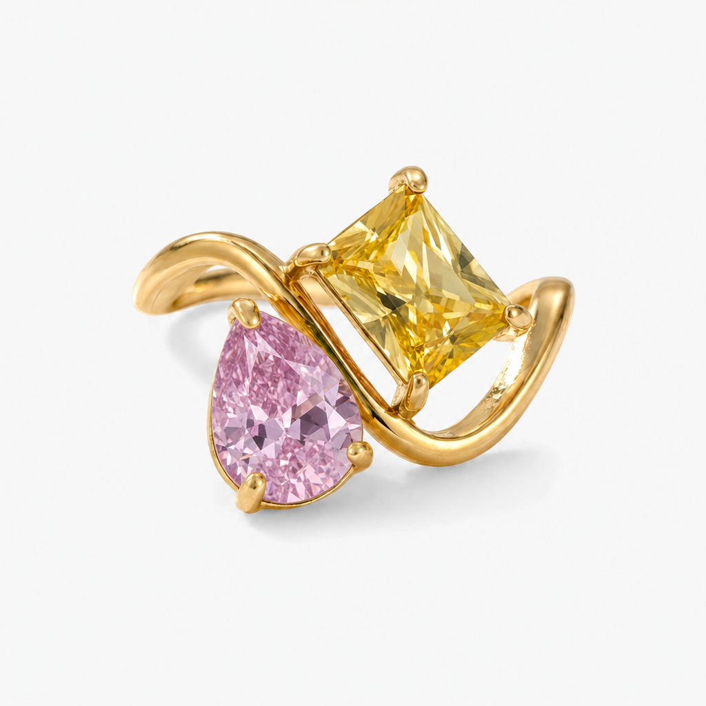 Verity Birthstone Duo Ring — October & November birthstones