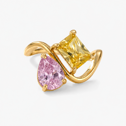 Verity Birthstone Duo Ring — October & November birthstones