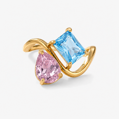 Verity Birthstone Duo Ring — October & December birthstones
