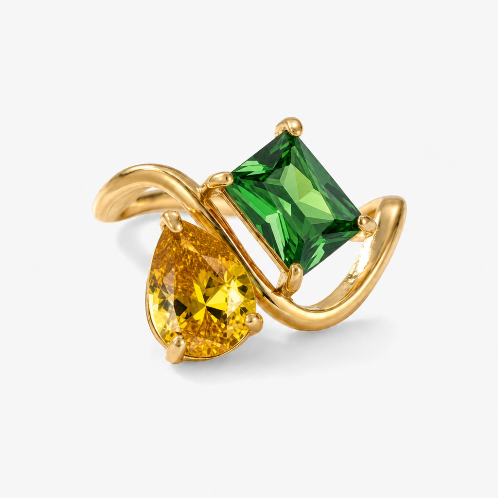 Verity Birthstone Duo Ring — November & May birthstones