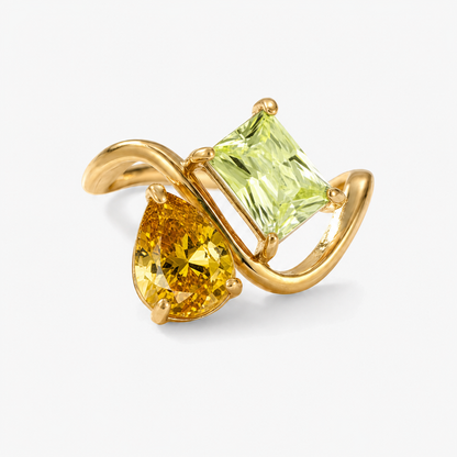 Verity Birthstone Duo Ring — November & August birthstones