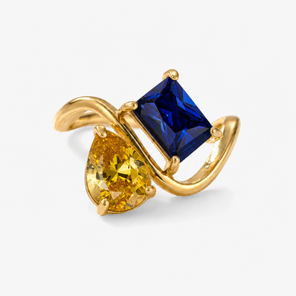 Verity Birthstone Duo Ring — November & September birthstones