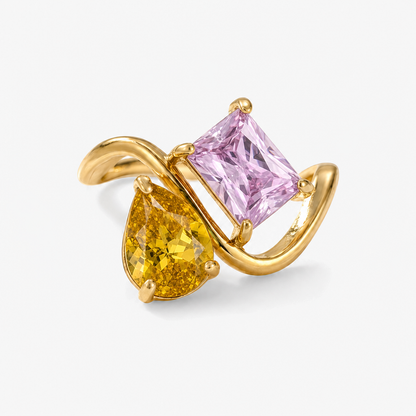 Verity Birthstone Duo Ring — November & October birthstones