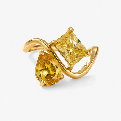 Verity Birthstone Duo Ring — November & November birthstones