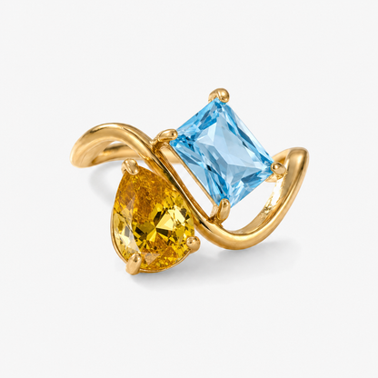 Verity Birthstone Duo Ring — November & December birthstones