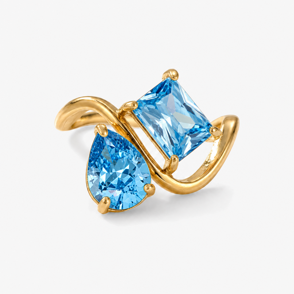 Verity Birthstone Duo Ring — December & December birthstones