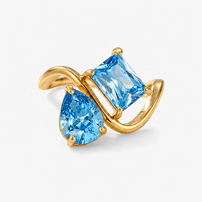 Verity Birthstone Duo Ring — December & December birthstones
