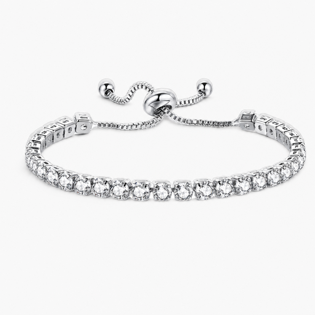 Ruby Tennis Bracelet (Silver)