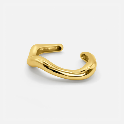 Sculptural Open Cuff - Gold
