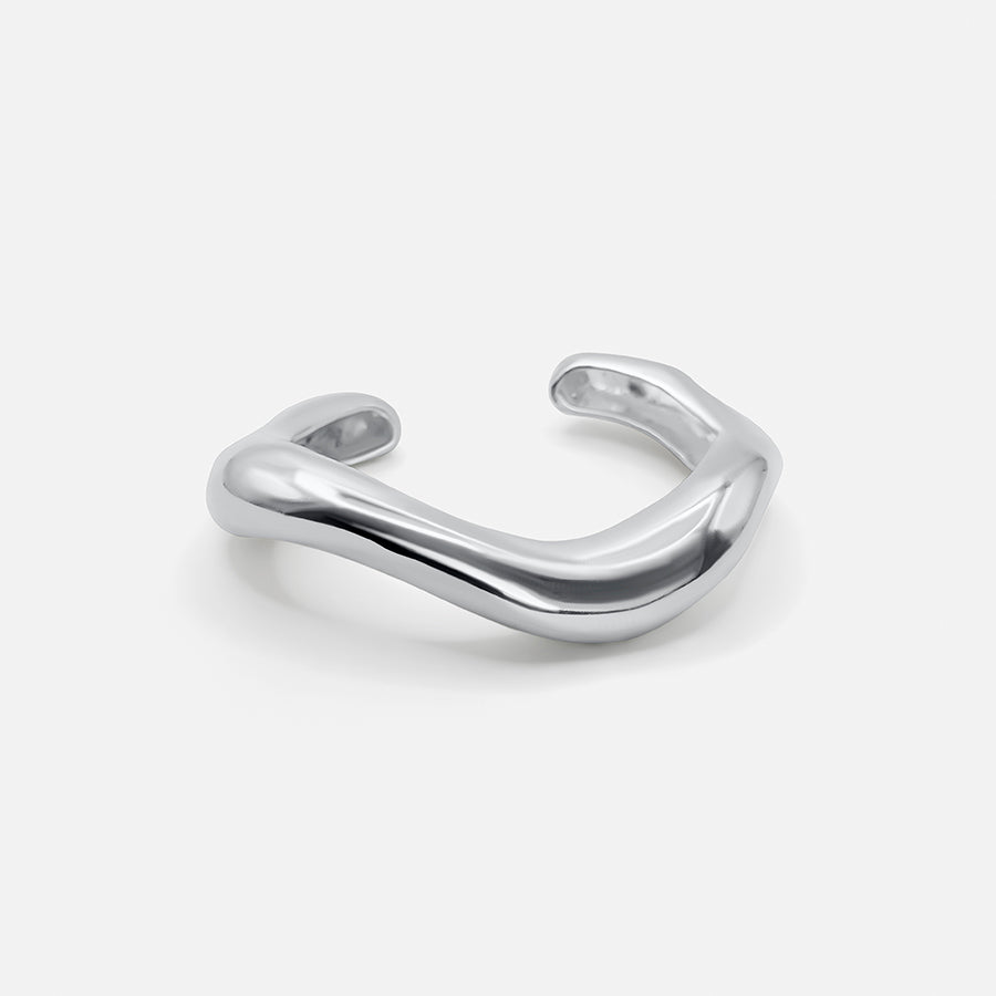 Sculptural Open Cuff - Silver