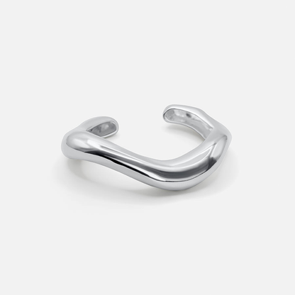 Sculptural Open Cuff - Silver