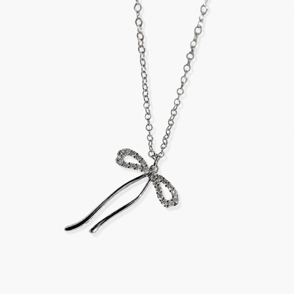 Starlight Bow Necklace (Silver)