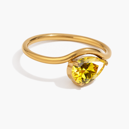 Naia Teardrop Birthstone Ring