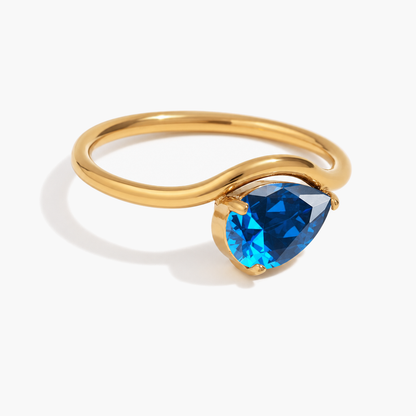 Naia Teardrop Birthstone Ring