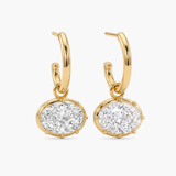 Gold Floating Diamond Earrings