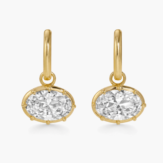 Gold Floating Diamond Earrings