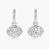 Silver Floating Diamond Earrings