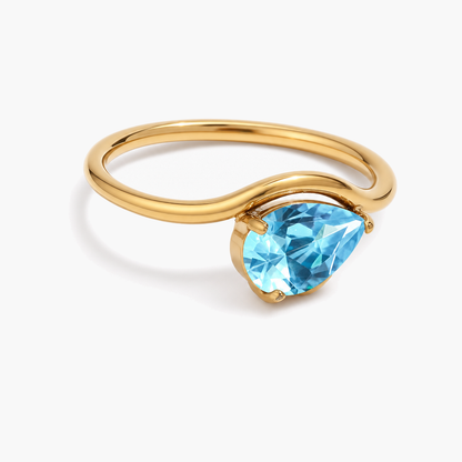 Naia Teardrop Birthstone Ring