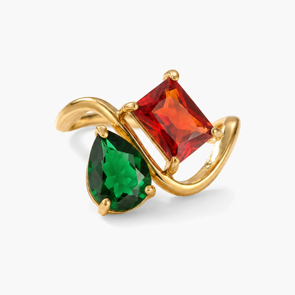 Verity Birthstone Duo Ring