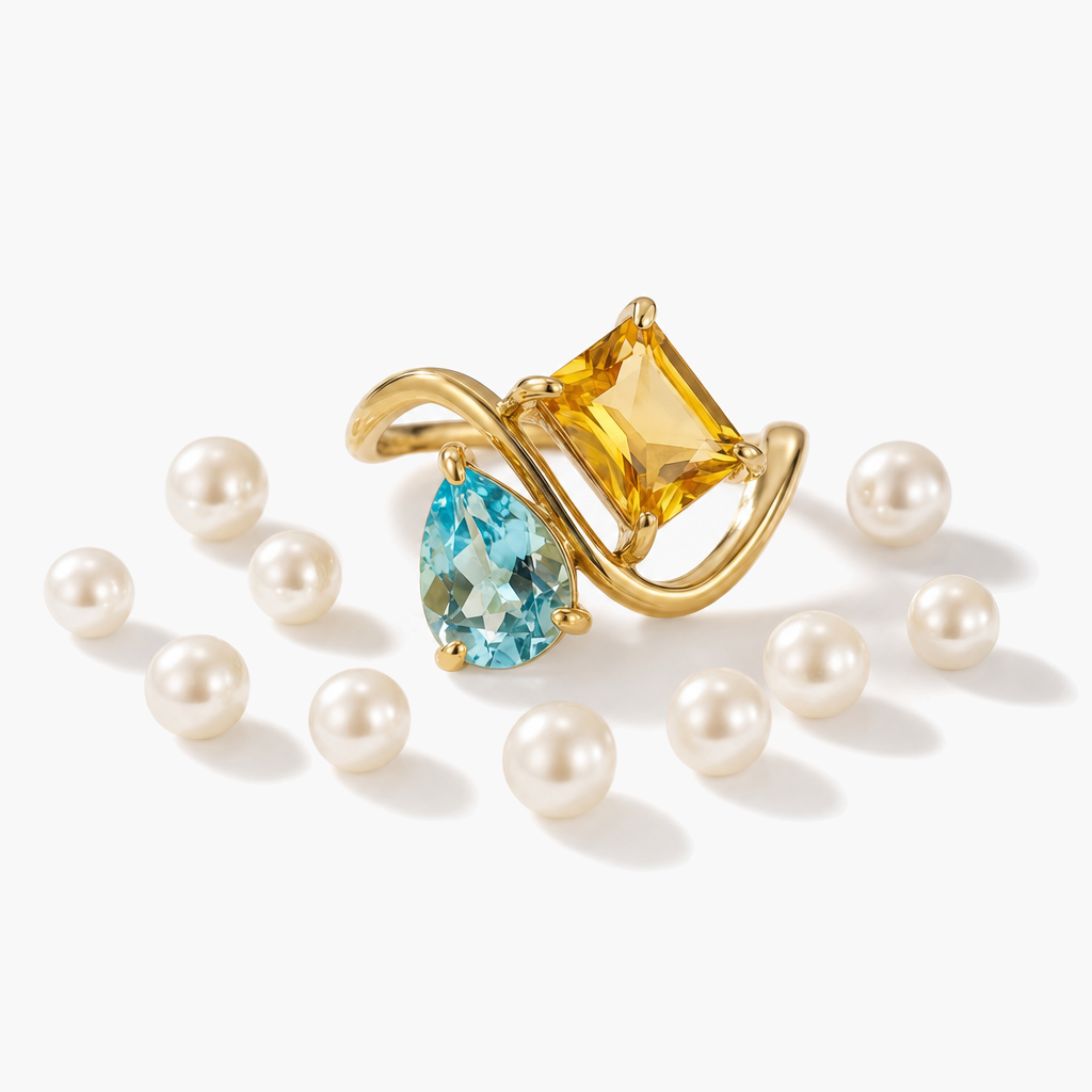 Verity Birthstone Duo Ring
