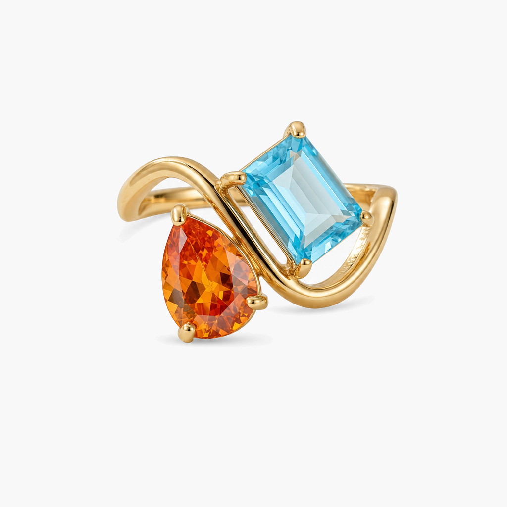 Verity Birthstone Duo Ring