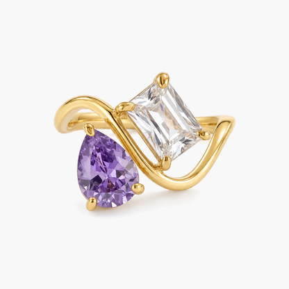 Verity Birthstone Duo Ring