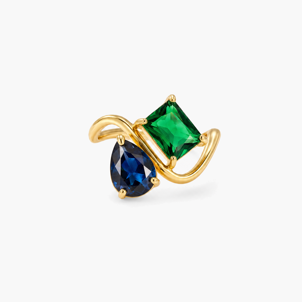 Verity Birthstone Duo Ring