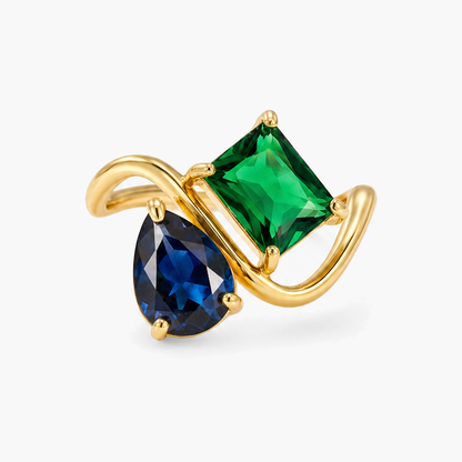 Verity Birthstone Duo Ring