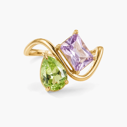 Verity Birthstone Duo Ring