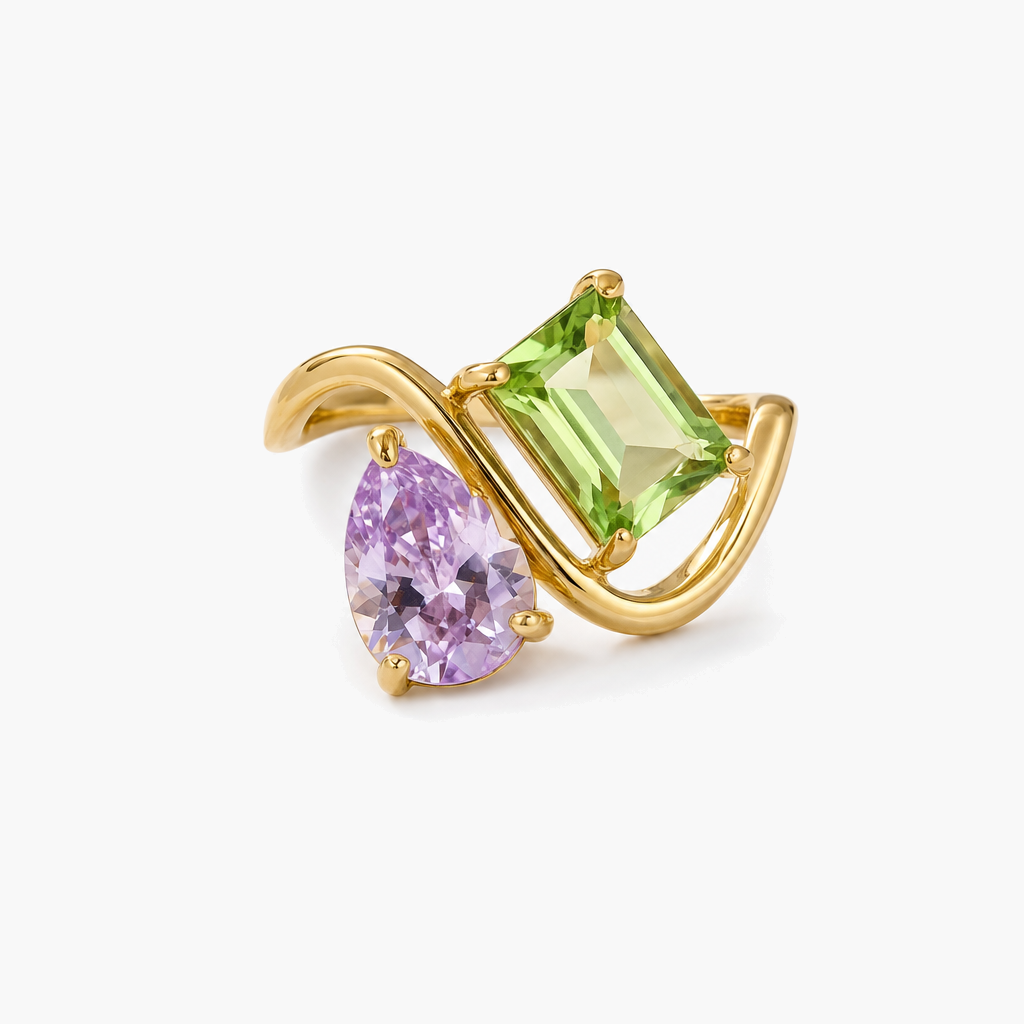 Verity Birthstone Duo Ring