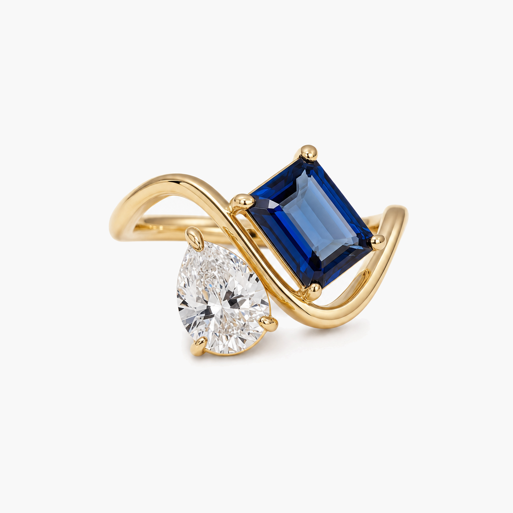 Verity Birthstone Duo Ring