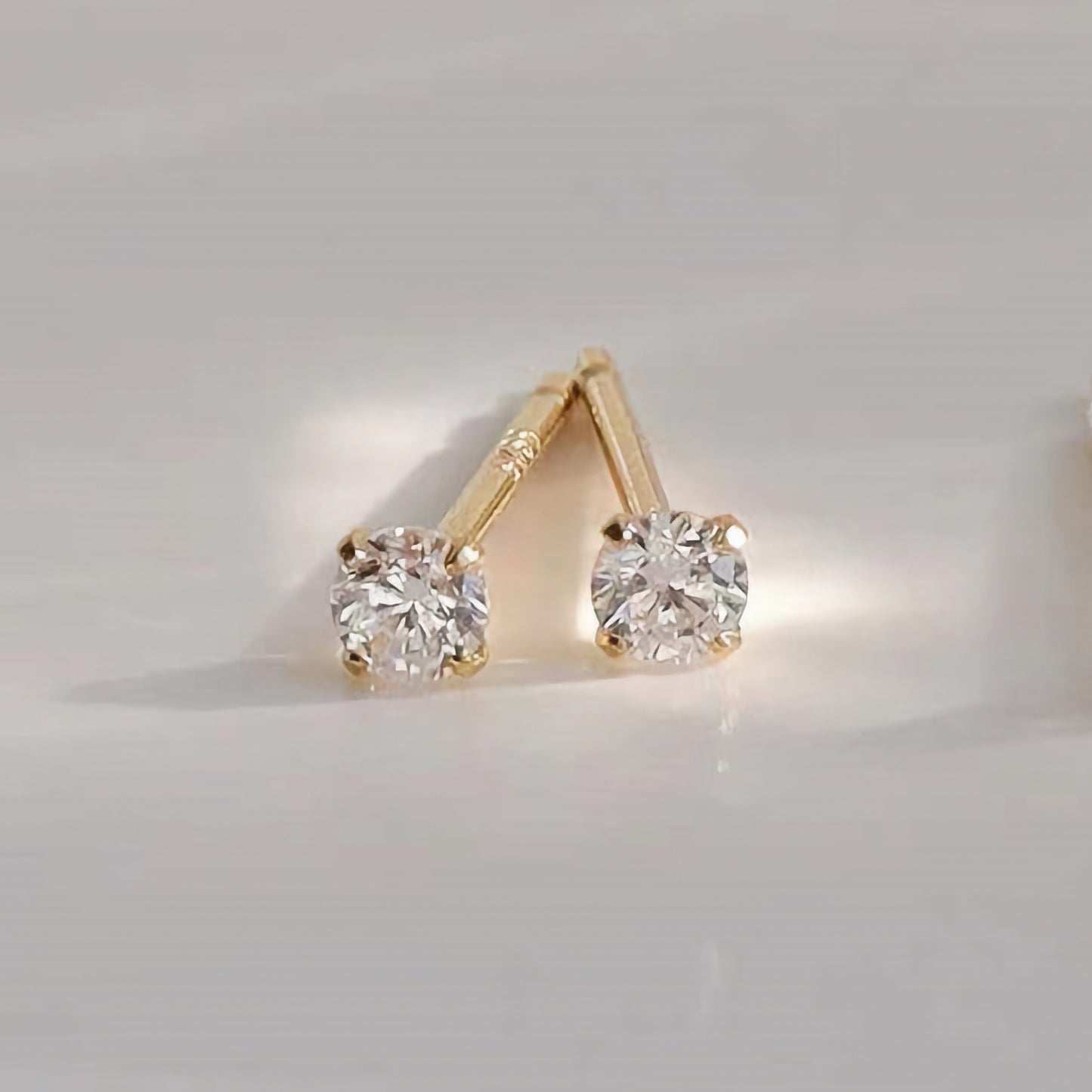 Zeke Micro Stud Gold Earrings