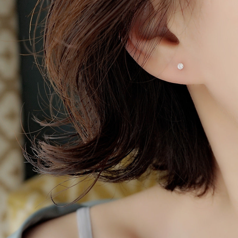 Zeke Micro Stud Gold Earrings
