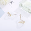 Serpentine Zirconia Studded Earrings