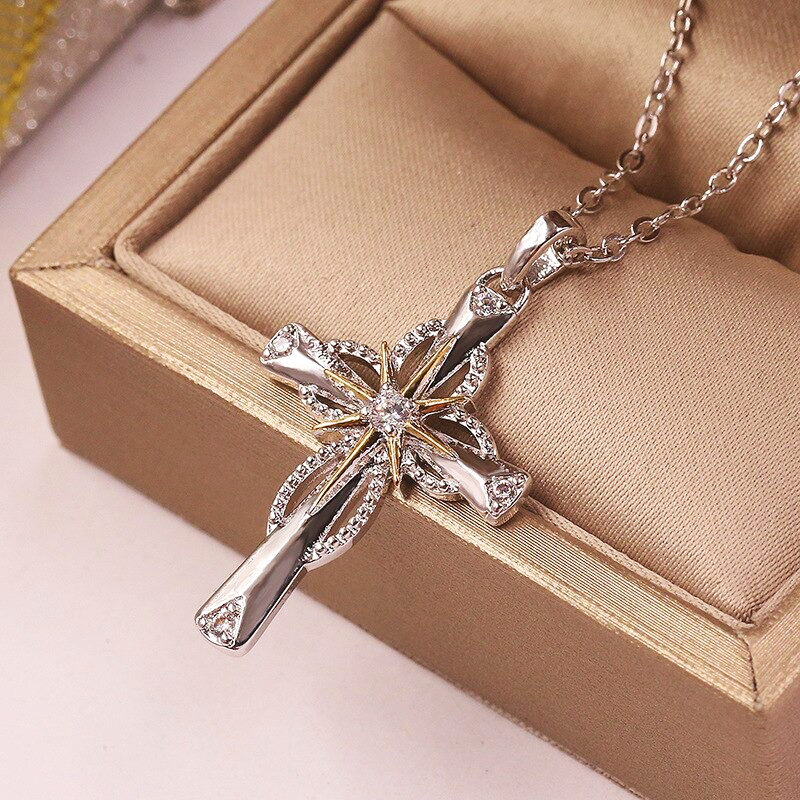 Radiant Star Cross Necklace