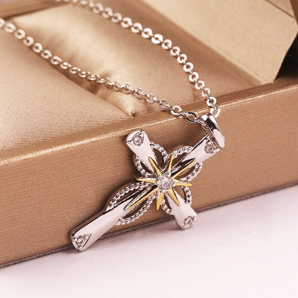 Radiant Star Cross Necklace