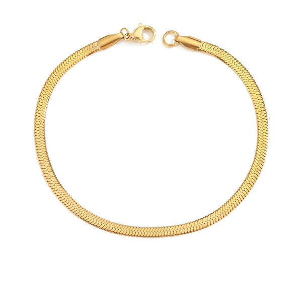 Stella Herringbone Chain Bracelet