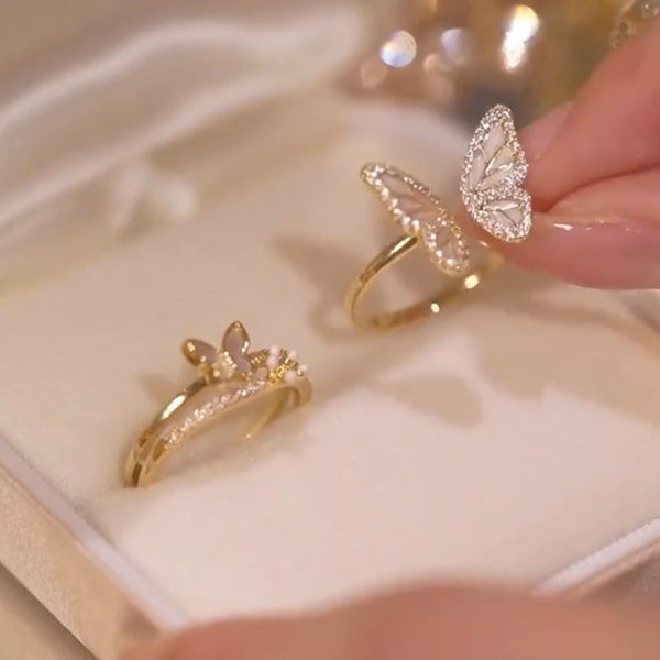 Graceful Flutter Twin Rings
