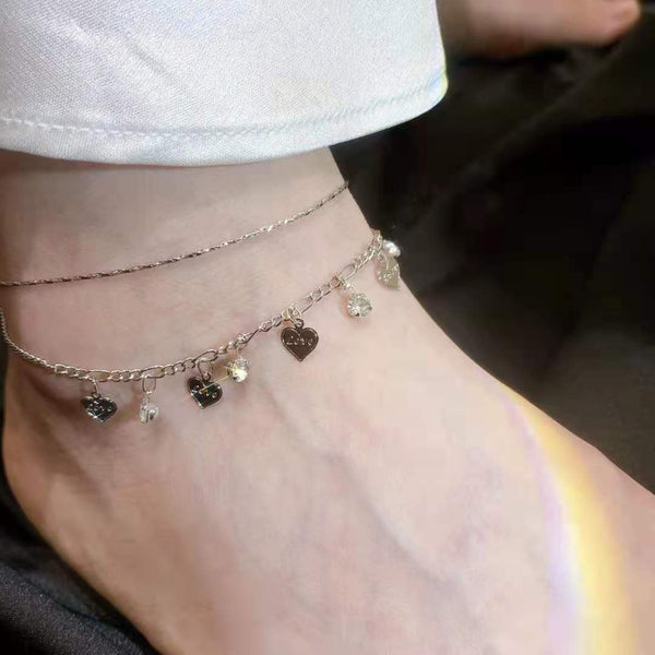 Golden Heart Chain Anklet