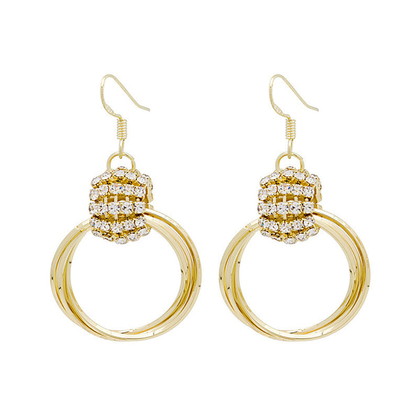 Anastasia Gold Plated Loop Earrings