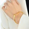 Iris Golden Bangle