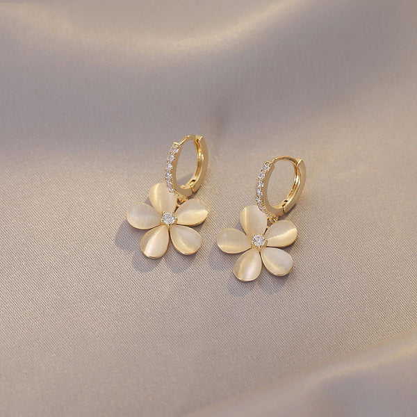 Pristine Petal Opal Earrings