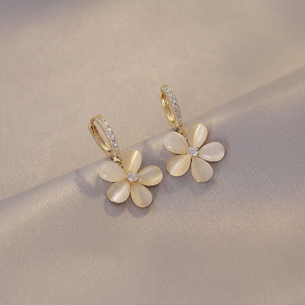 Pristine Petal Opal Earrings