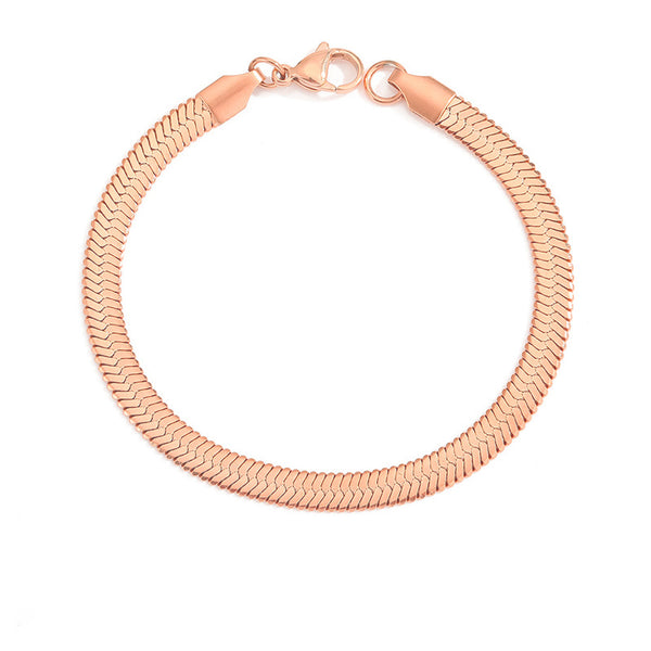 Stella Herringbone Chain Bracelet