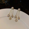 Zirconia Trifecta Gold Plated Earrings